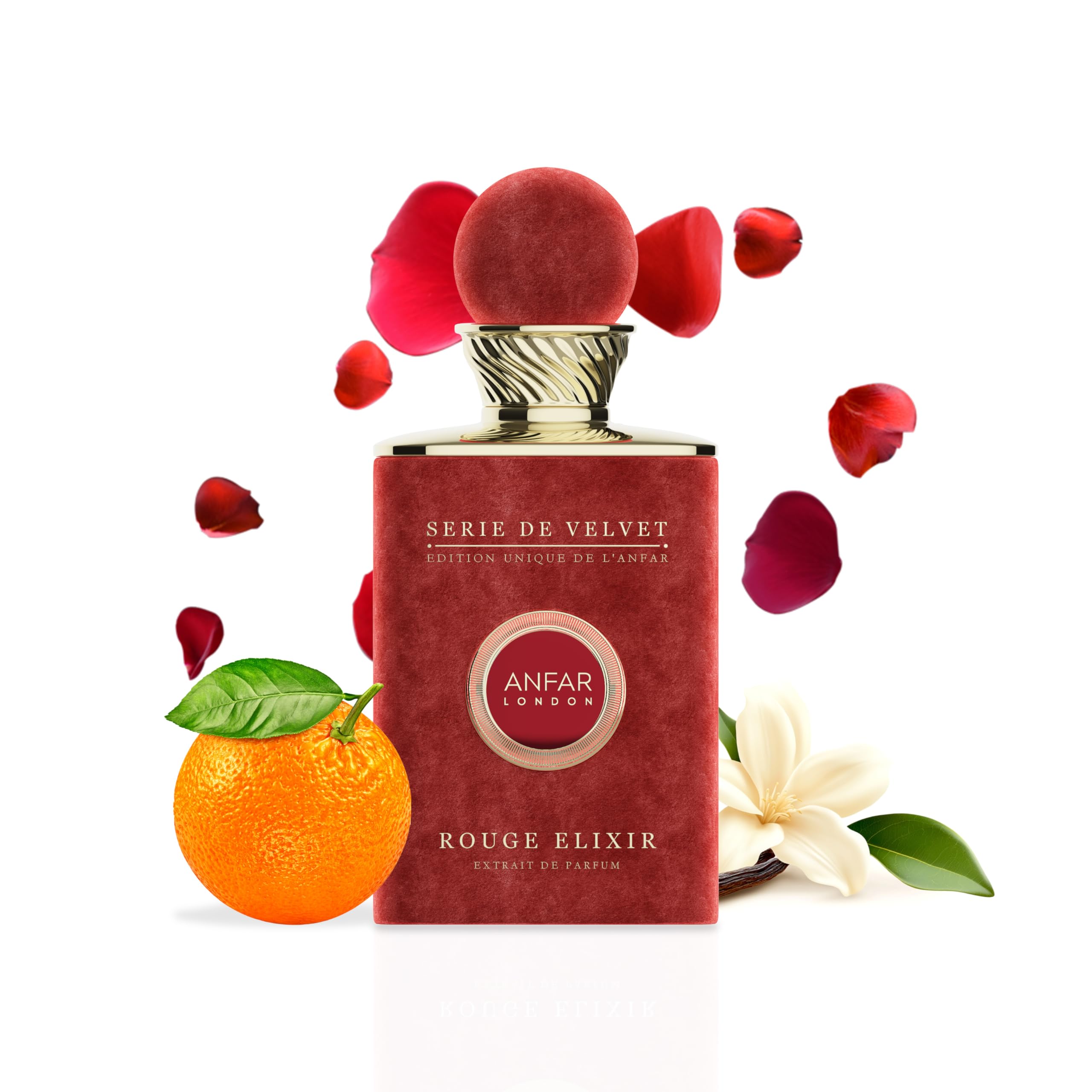 ROUGE ELIXIR pour FEMME Extrait de Parfum, Lemon Verbena, Clove, Rosewood, Mandarin, Cinnamon, Rose, Lily,FOR WOMEN,100ML