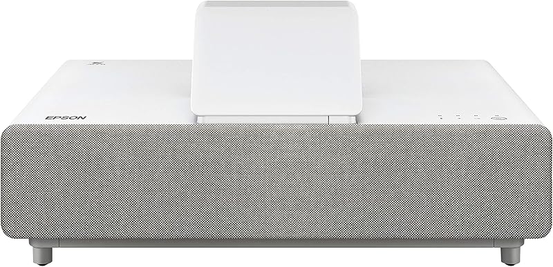 Epson EpiqVision Ultra LS500 Proyector láser de alcance ultracorto, 4000 lúmenes, 4K PRO-UHD, HDR, Android TV, Google Assistant, HDMI 2.0, parlantes integrados, deportes, juegos, películas y streaming – Blanco