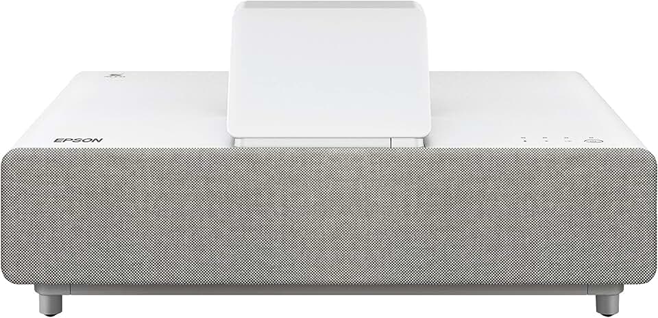 Epson EpiqVision Ultra LS500 Laser Ultra Short Throw Projector, 4000 lumens, 4K PRO-UHD, HDR, Android TV, Google Assistant, HDMI 2.0, Built-in Speakers, Sports, Gaming, Movies & Streaming â€“ White
