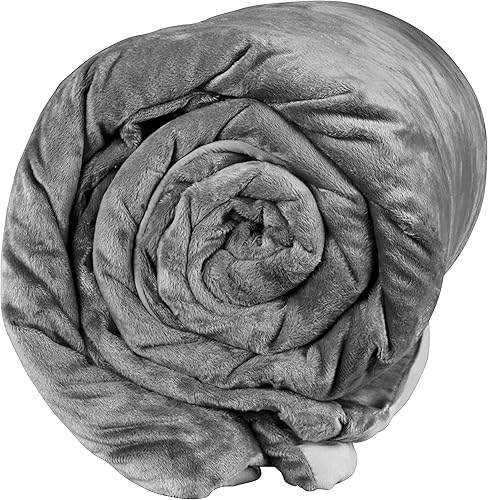 Miniatura 3 de Manta de peso, manta con peso para niños (6 libras), manta con peso con funda extraíble, 36 x 56 pulgadas, color gris