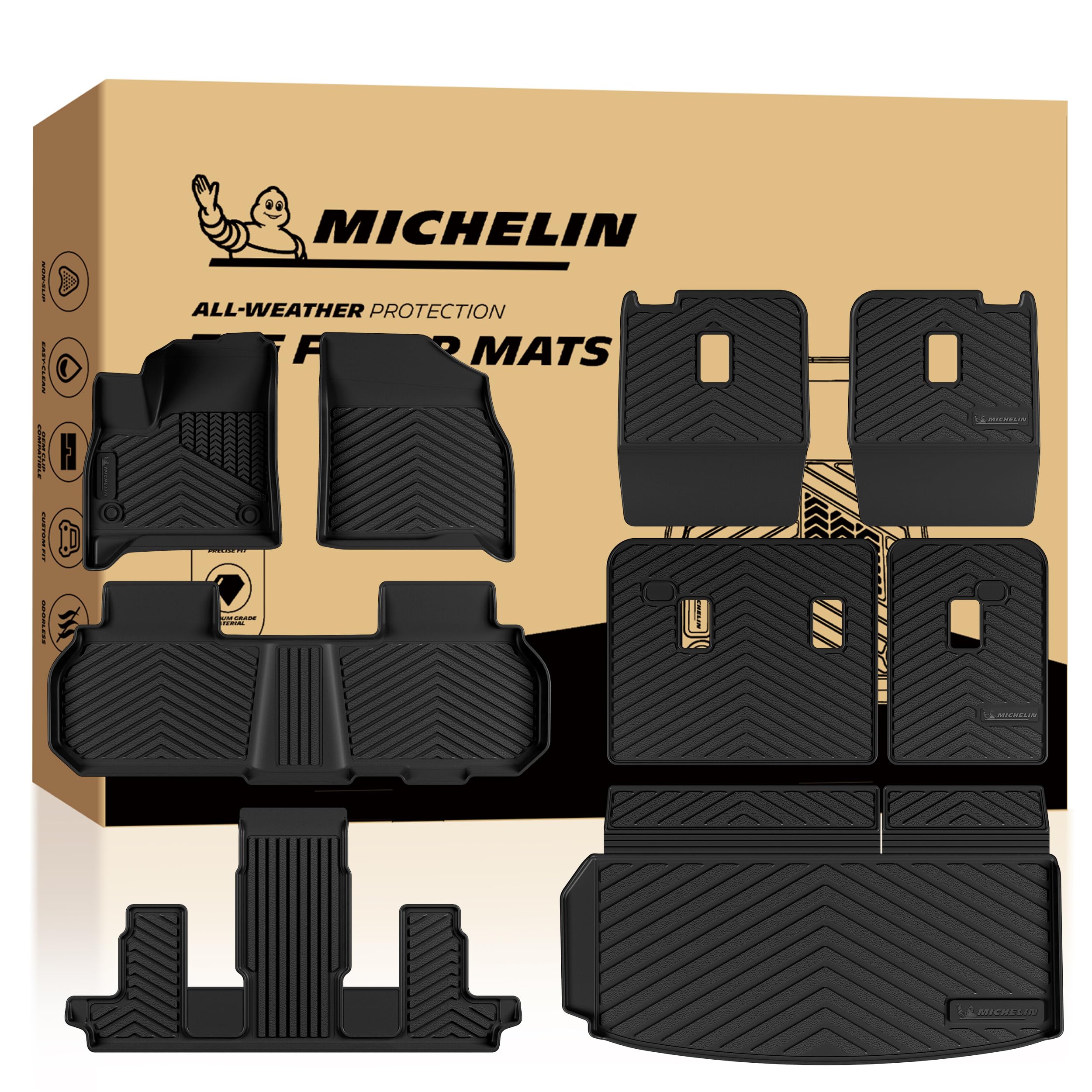 Michelin Vehicle Mats for 2024-2026 Chevy Traverse 9 Piece