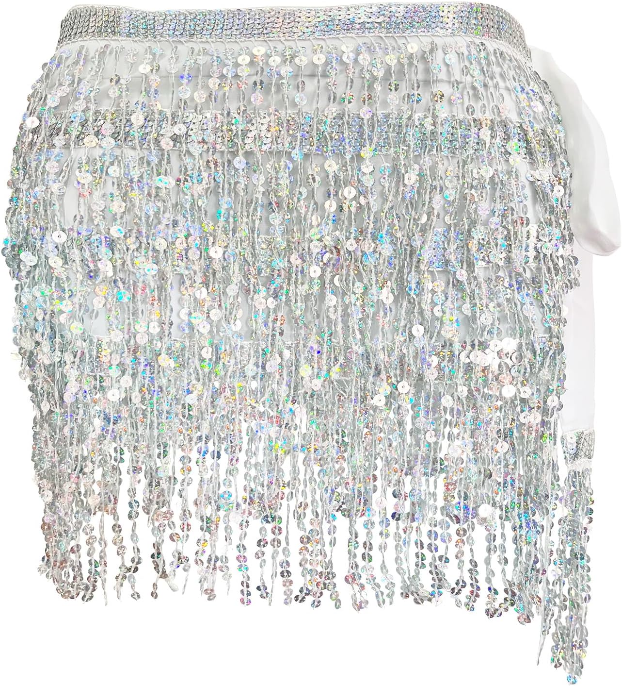 Sequin Tassel Skirt Women's Belly Dance Hip Scarf Skirts