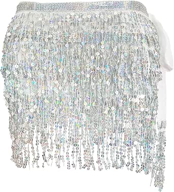 Women's Sequin Tassel Belly Dance Hip Scarf