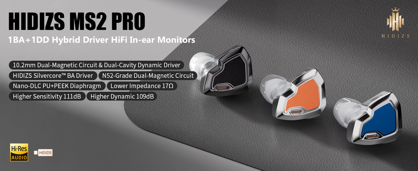 Amazon.com: Hidizs MS2 PRO in-Ear Monitor, 10.2mm Dual-Magnetic
