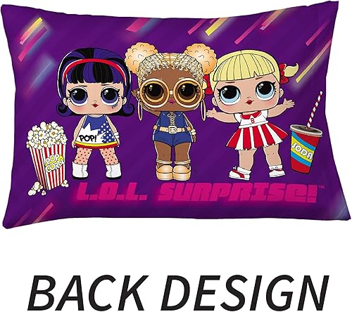 Miniatura 2 de Franco Funda de almohada reversible de microfibra súper suave, 20 x 30 pulgadas, LOL Surprise