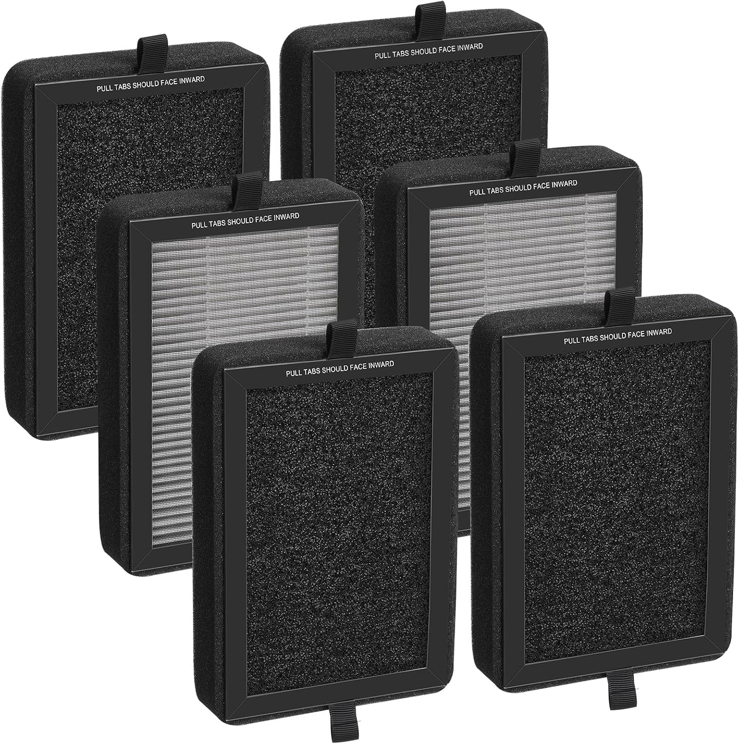 6 Pack LV-H128 Replacement Filter for Levoit Air Purifier, Compatible with LV-H128 / HM669A / RV60, 3-Stage H13 HEPA Filtration System,6 Pack HEPA,Part Number LV-H128 06