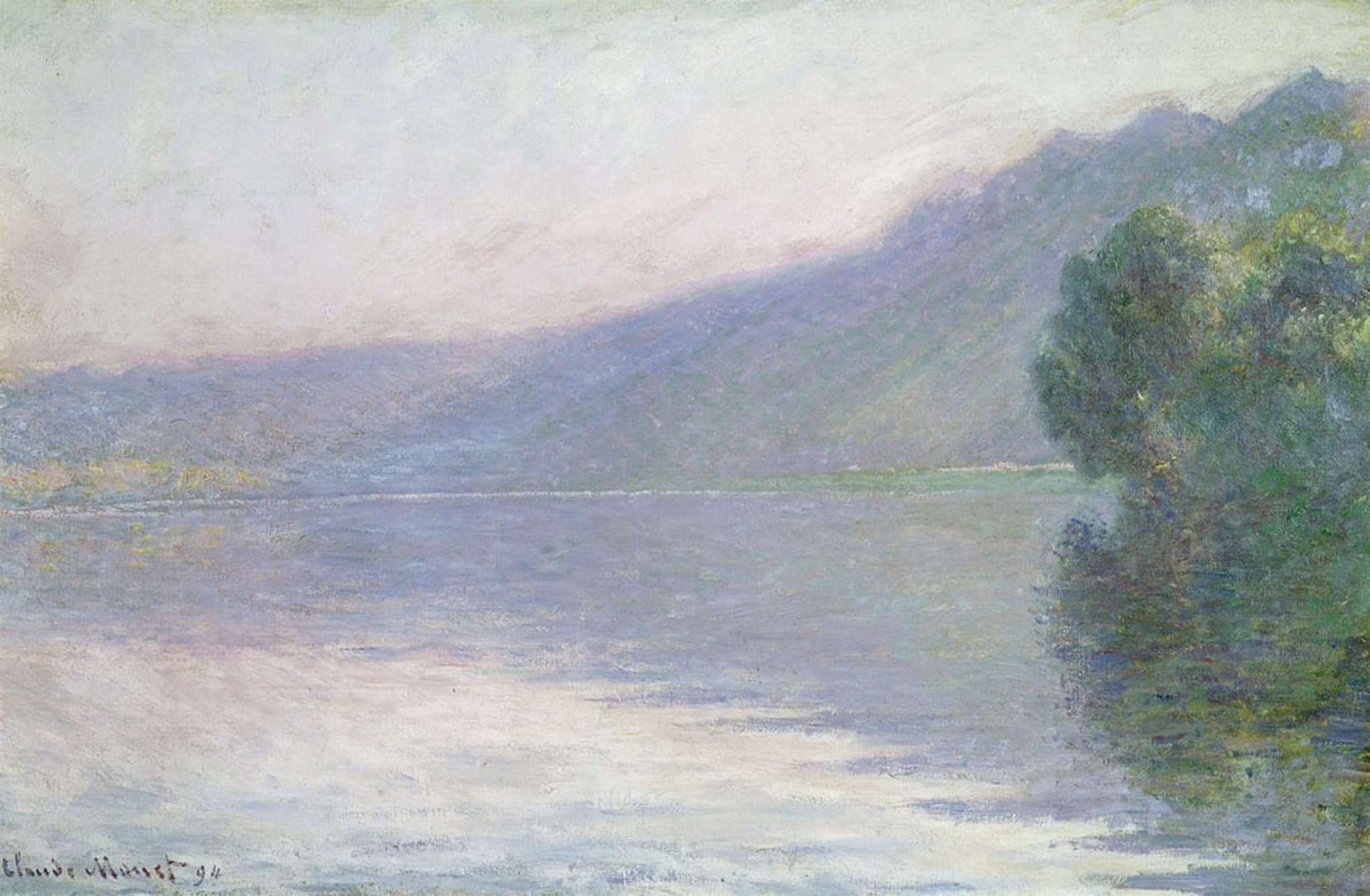 SERENDIPITP Vintage Wall Art Canvas Nordic Poster Canvas Print Picture the Seine At Port Villez by Claude Monet Wall Art Poster for Home Decor 60x90cm