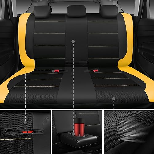 Miniatura 29 de CAR PASS Leather seat Covers,Automotive Universal Sport car seat Cover Super 5mm Composite Sponge Inside,Airbag Compatible fits Most SUVs, Camaleón