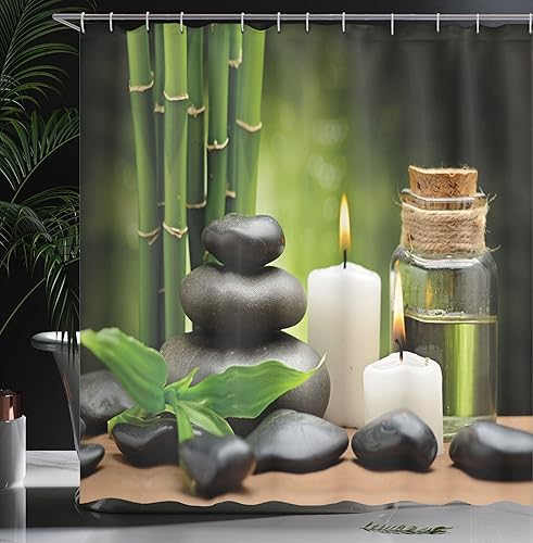 Vista 61 de Ambesonne, cortina de ducha cuatro estaciones