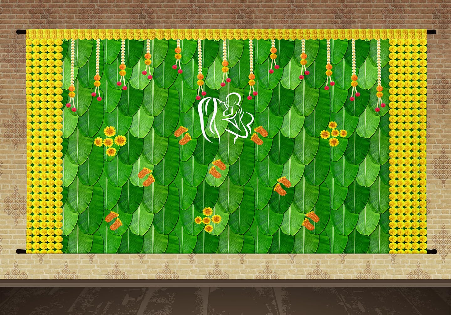 Baby Shower Curtain Backdrop, Size 8x5, Pack of 1 (Background Decoration Cloth) (SC-271)