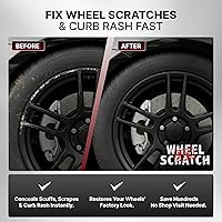 Vista 2 de Wheel Scratch Fix® Pintura de Retoque Negro Mate para Autos - Kit de Reparación DIY de Llantas de Aleación, Removedor de Raspones de Bordillo
