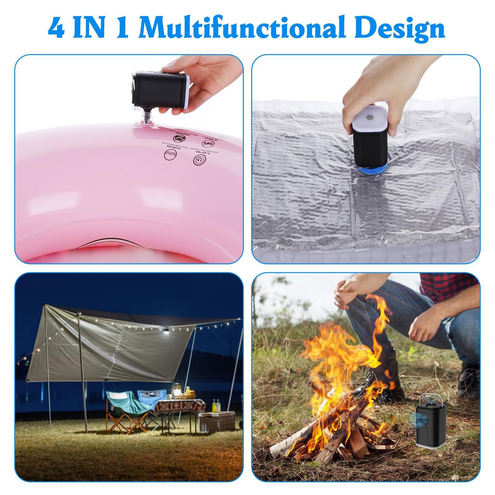 XINNIKESI Pool Float Airs Bed Air Mattress Small Pumps for Exercise Float Rechargeable Electric Air Pumps for Inflatables