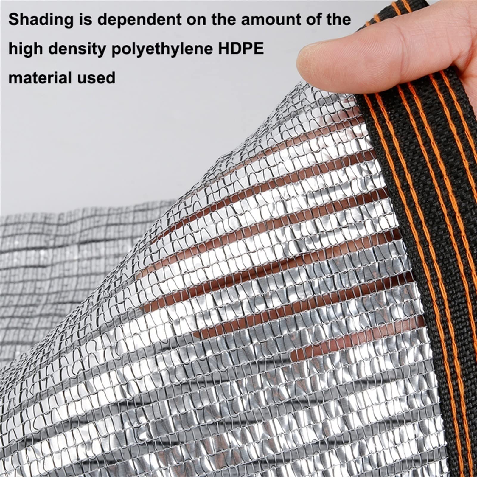 Silber Alufolie Sonnenschutznetz, 55% 65% 85% 95% Schattennetz UV-Resistant Sonnensegel, Outdoor Schattierung Netz Panels mit Ösen für Blumen, Pflanzen, Gewächshaus, Patio Lawn