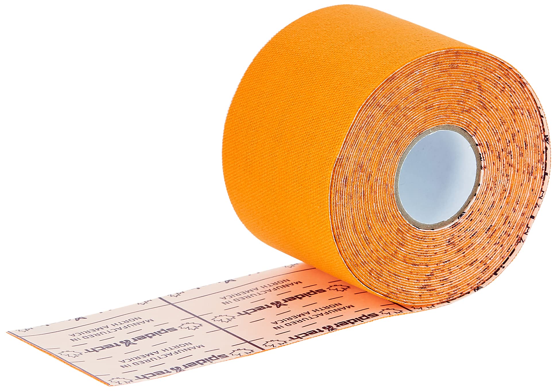 Spidertech Kinesiology Tape - Single Standard Roll (Canadian) - 50Mm X 5M, Orange