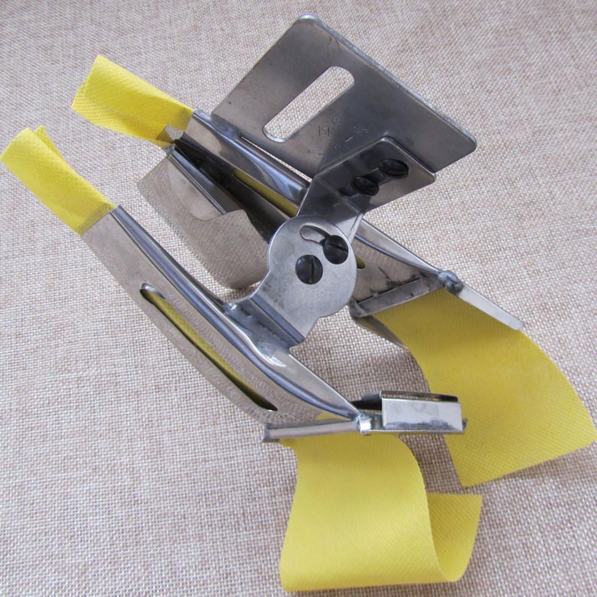 CKPSMS Brand - 1PCS #KP-437 Two-Piece Waist Band Folder Compatible with/Replacement for KANSAI Special Brand 2-4-Needle 1508P Sewing Machine (Tape Size~Finish Size:2-1/8"~1-1/8")