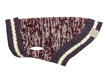 RC Pet Products 65805285 Cabin Dog Sweater, Large, Burgundy Melange