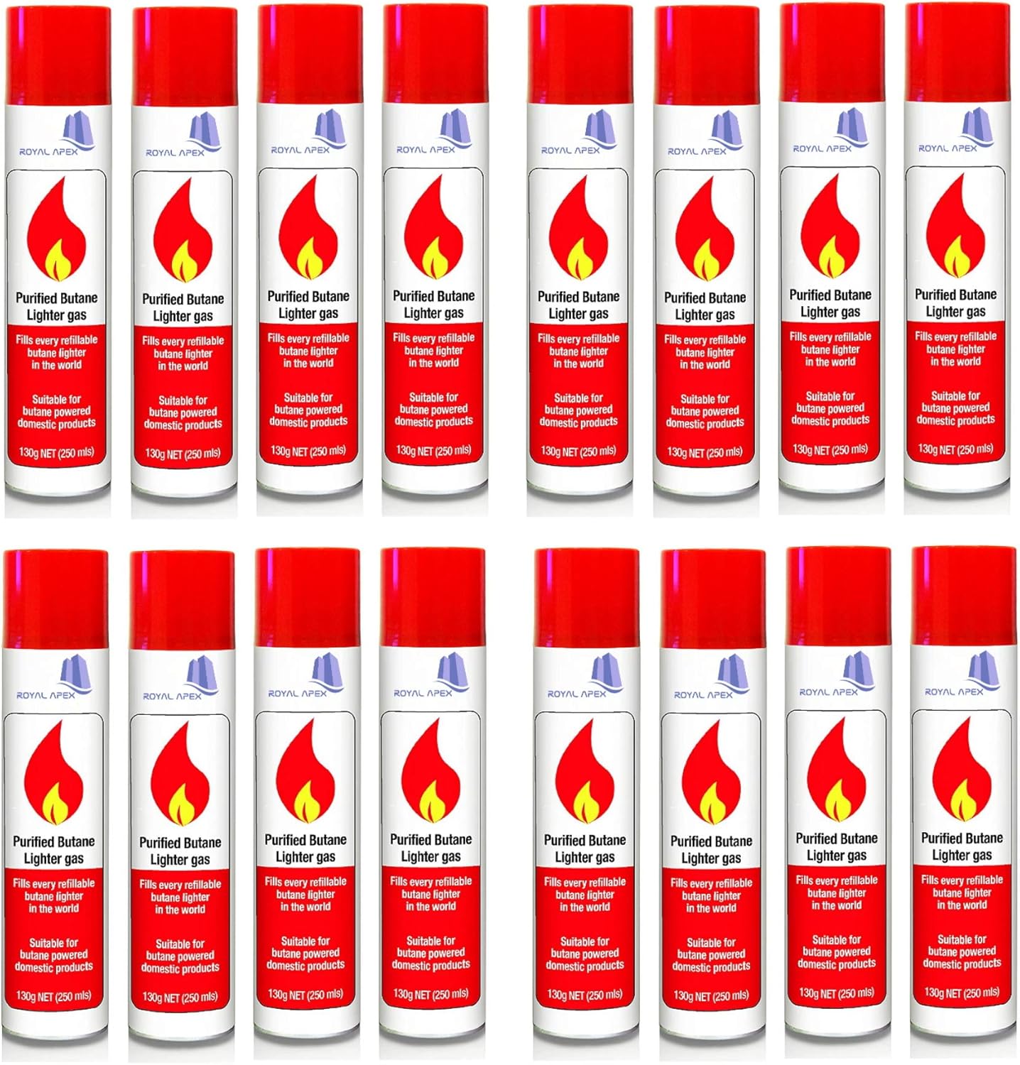 Royal Apex Ultra Refined Purified Butane Lighter Refill Gas 130g, Suitable for Fill Worlds