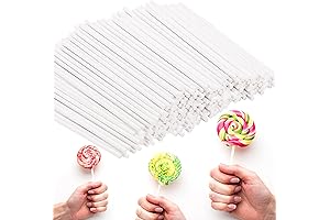 Cake Pop Sticks 6 Inch Paper Sticks for Cake Pops Lollipops Suckers 100 Pack White