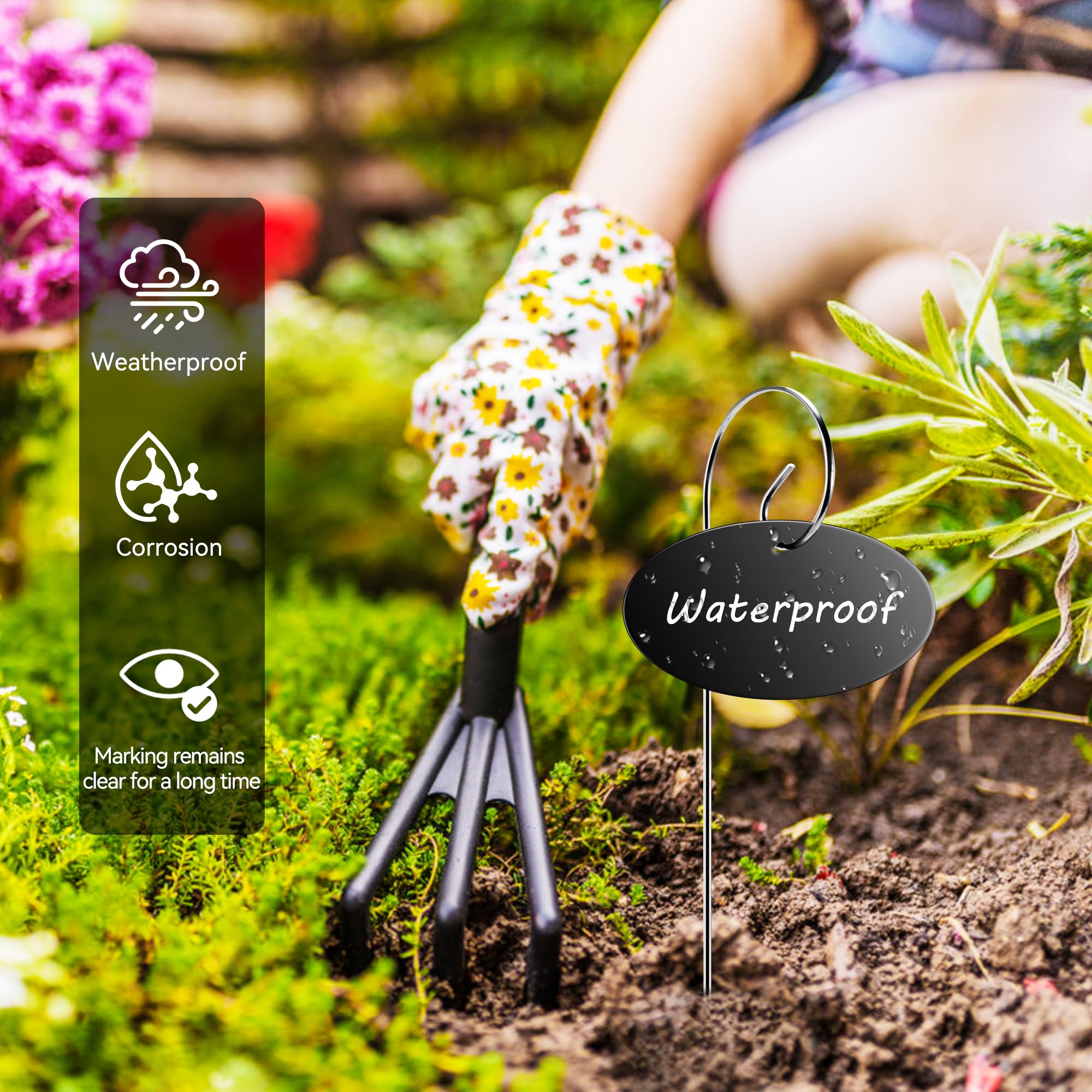 Lot De 25 Étiquettes De Jardin En Acrylique Élégantes Avec Tiges De 22,1 Cm - Marqueurs Réutilisables Résistants Aux Intempéries Pour Plantes, Fleurs Et Pots