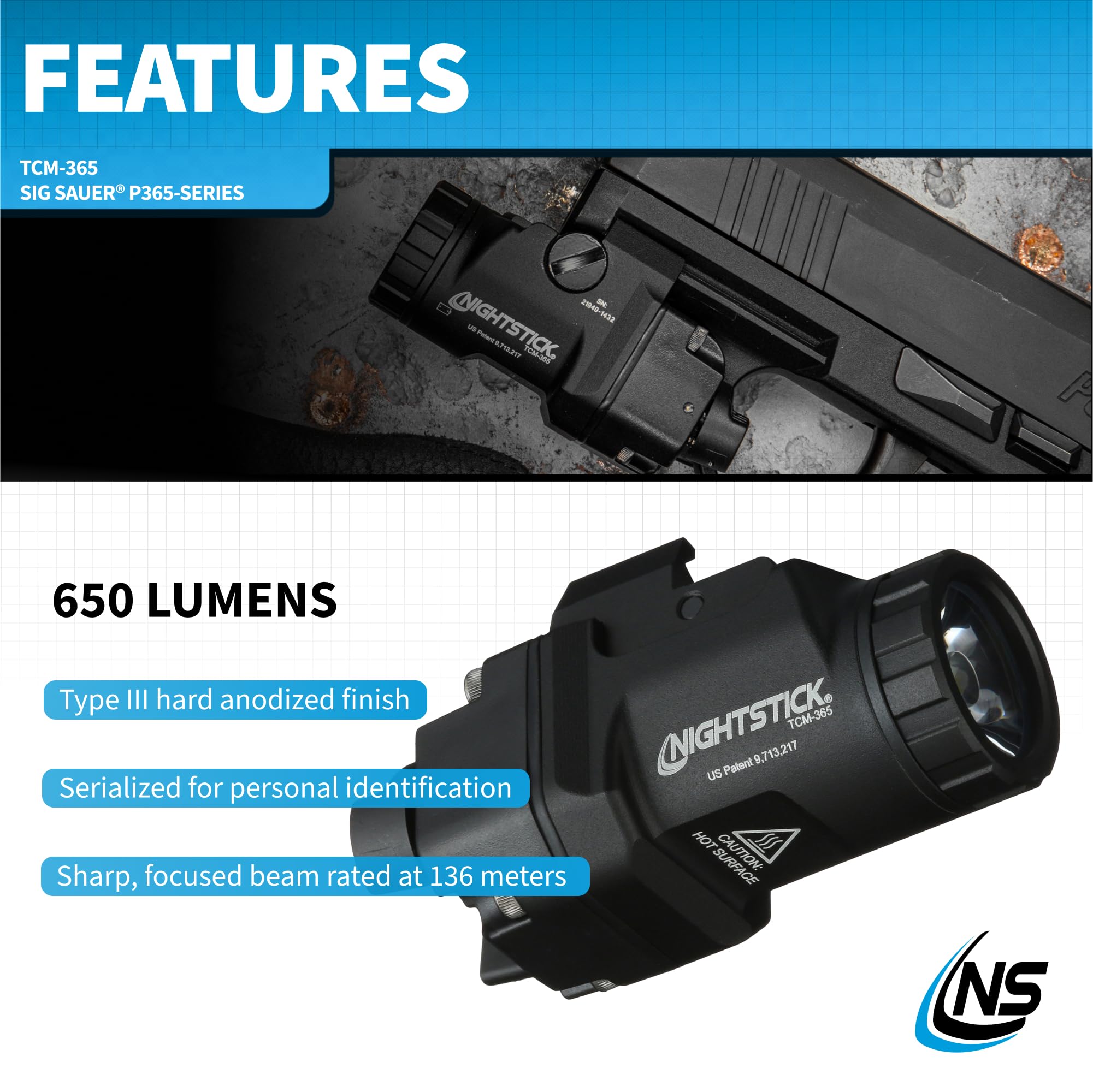Amazon.com: Nightstick TCM-365 Subcompact Handgun Light, Sig Sauer