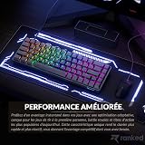 Ranked Master M65 HE 65% | Rapid Trigger Technologie | Clavier Gaming Mécanique Magnétique | 69 Touches RGB LED pour PC/Mac Gamer | Clavier Français & Belge (AZERTY) (Noir, Clear Switch) - 5