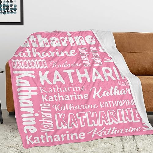 Miniatura 2 de Mantas personalizadas con nombre para bebés, niños y niñas, manta personalizada para adultos y niños, manta personalizada con monograma, regalos