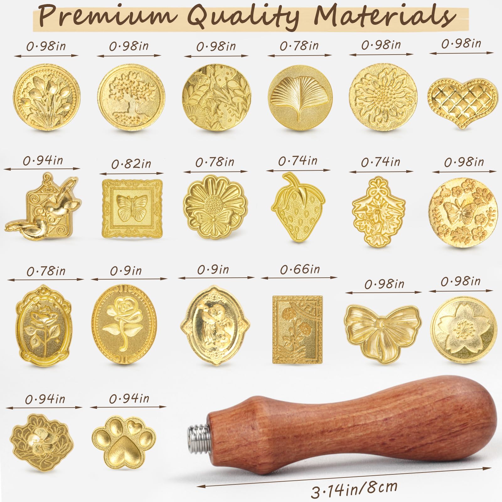 Vintage Wax Seal Stamp Set - 20 Designs -6 Vintage Wax Seal Stamp Set - 20 Designs -6