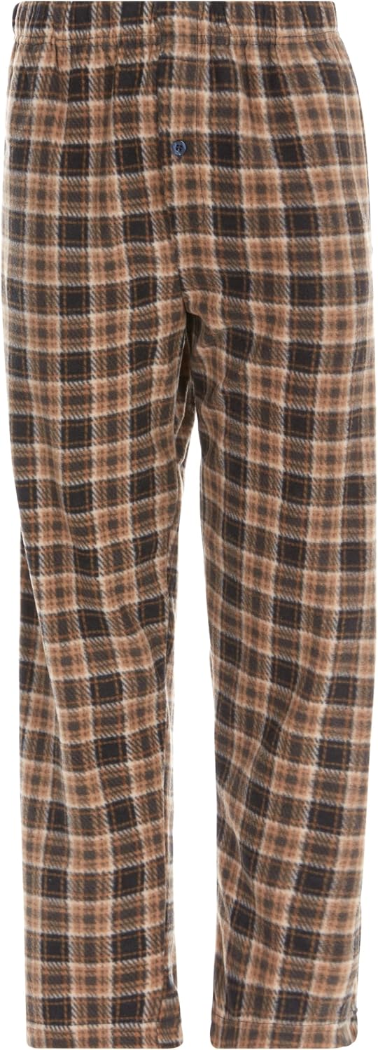 Boys Plaid Pajama Pants - Super Cozy Micro Fleece Pants for Boys - PJ Pants 10-12