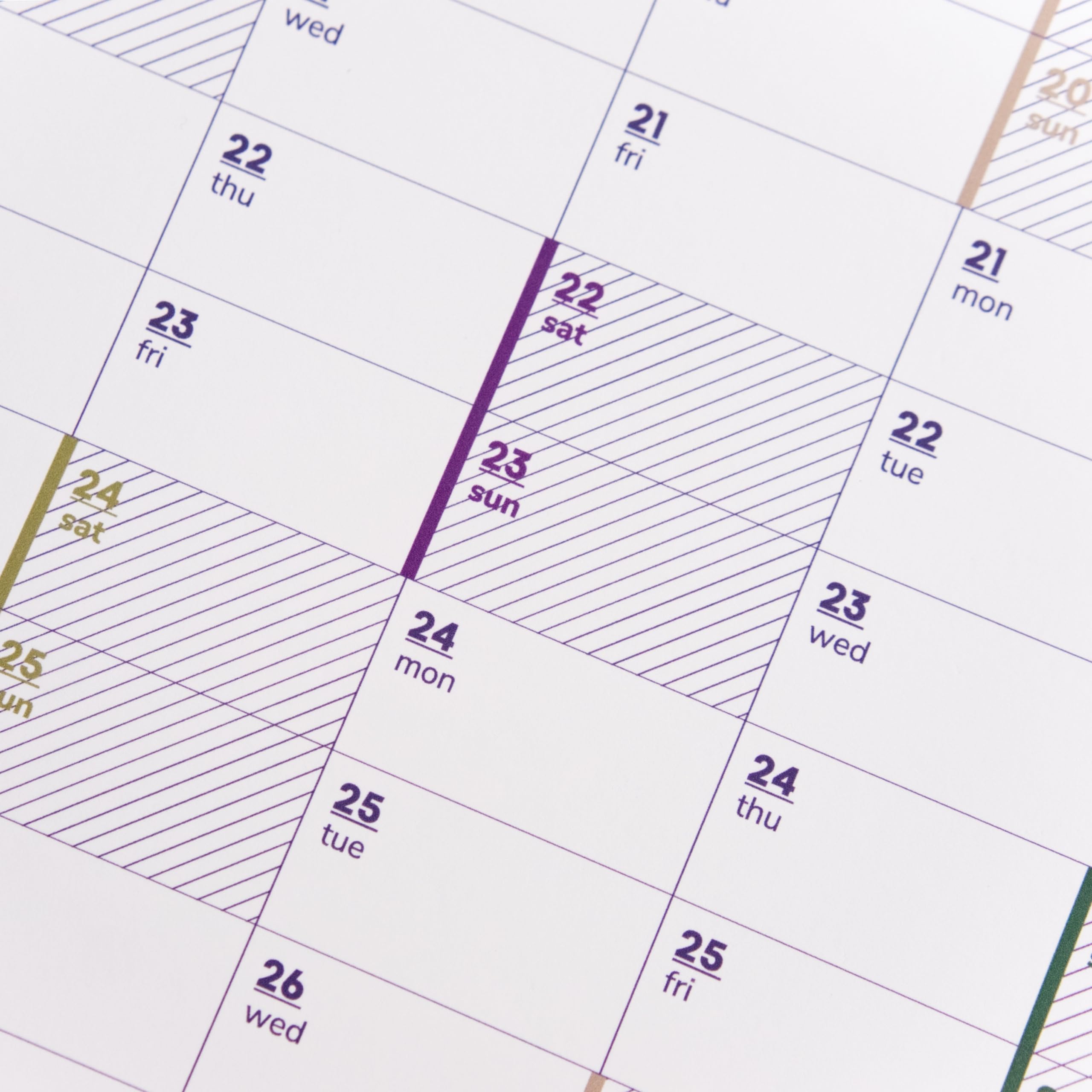 Schuljahres Wandkalender 2026/2027 mit Eichenholzaufhänger- Premium gerollt, 70x100 cm Terminkalender für Lehrer Büro & Planung