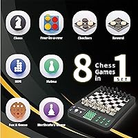 Vista 2 de iCore Electronic Chess Set Pro Black : Voice Guide, 30 Levels, 100 Teaching Exercises, Learning Mode for All Ages