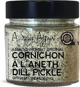 A Spice Affair Original Dill Pickle Seasoning | Tangy, Zesty Blend for Pickling, Dips & Snacks | Giftable, Natural, Vegan, Non-GMO | Contains Mustard | Signature Jar 100 g (3.5 oz)
