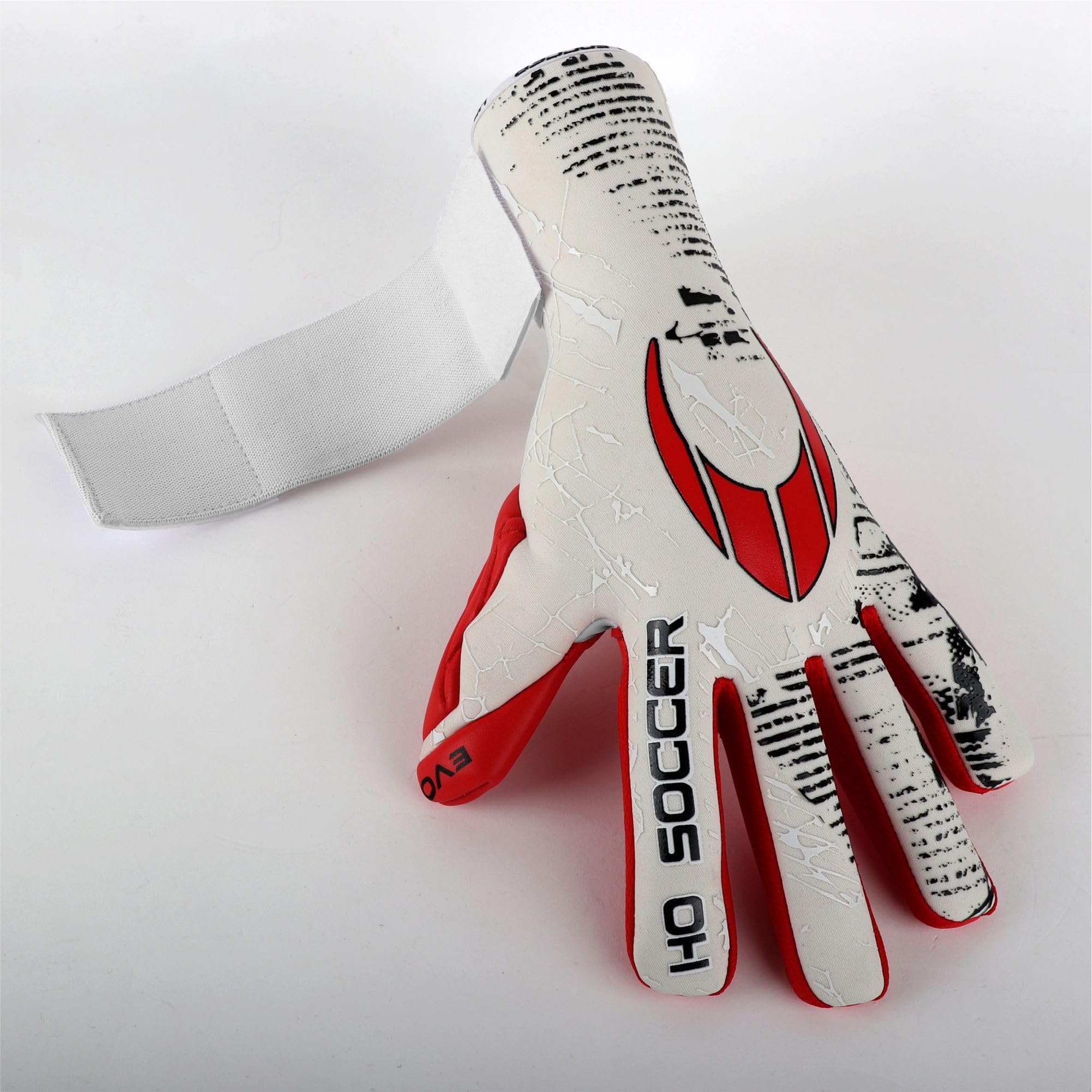 HO Soccer First Superlight EVO SMU Red Guantes de Portero, Unisex Adulto, Blanco/Rojo