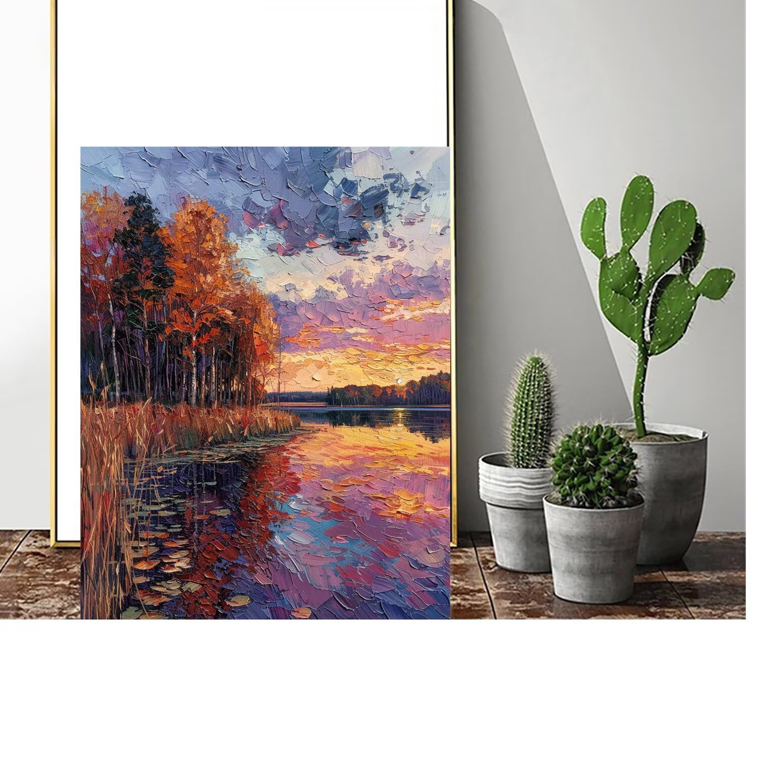 Pintar por Numeros Adultos pintar por numeros niños manualidades niños 10 años, DIY Pintar por Números de Pincel y Pintura acrílica Decoraciones para el Hogar Manualidades, sin Marco 60x80cm C-78