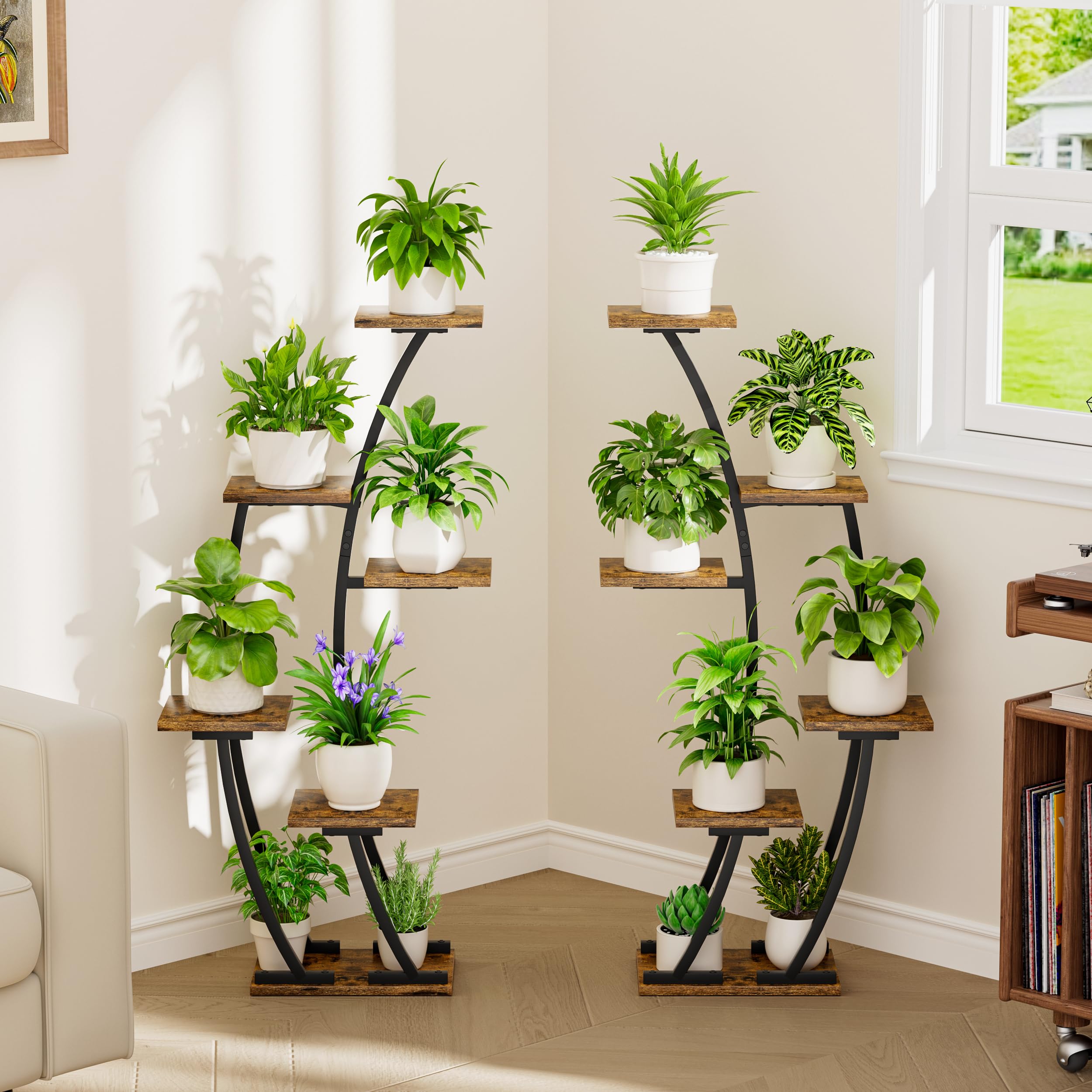 Amazon.co.jp: BACEKOLL 植物スタンド 屋内 グローライト付き 植物棚