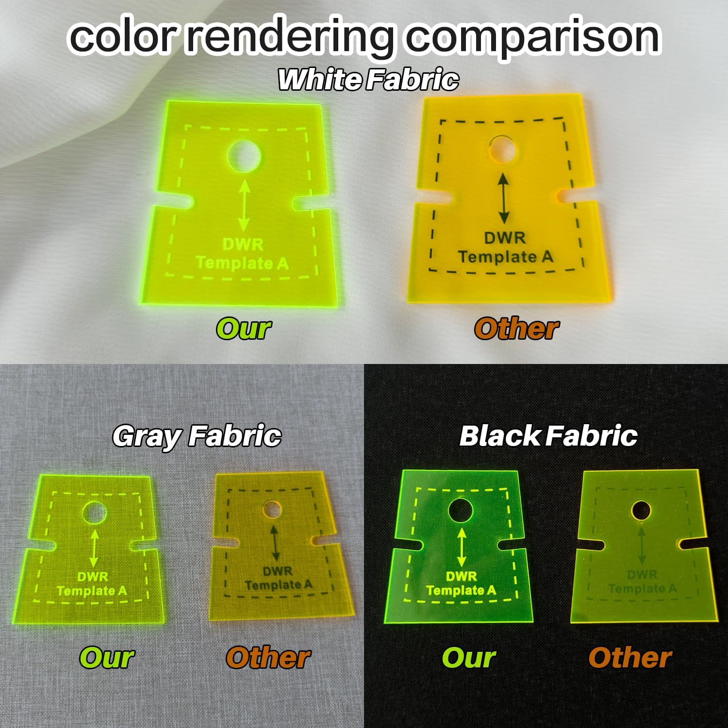 Quilting Templates Slit N Sew Double Wedding Ring Set Templates - Acrylic, None