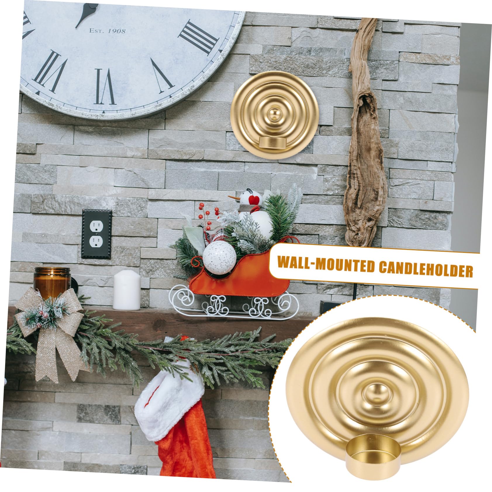 Levemolo Wall-Mounted Candle Base Candlestick Holder for Living Room Decor Modern Wall Adornment Wear Design for Dining Spaces