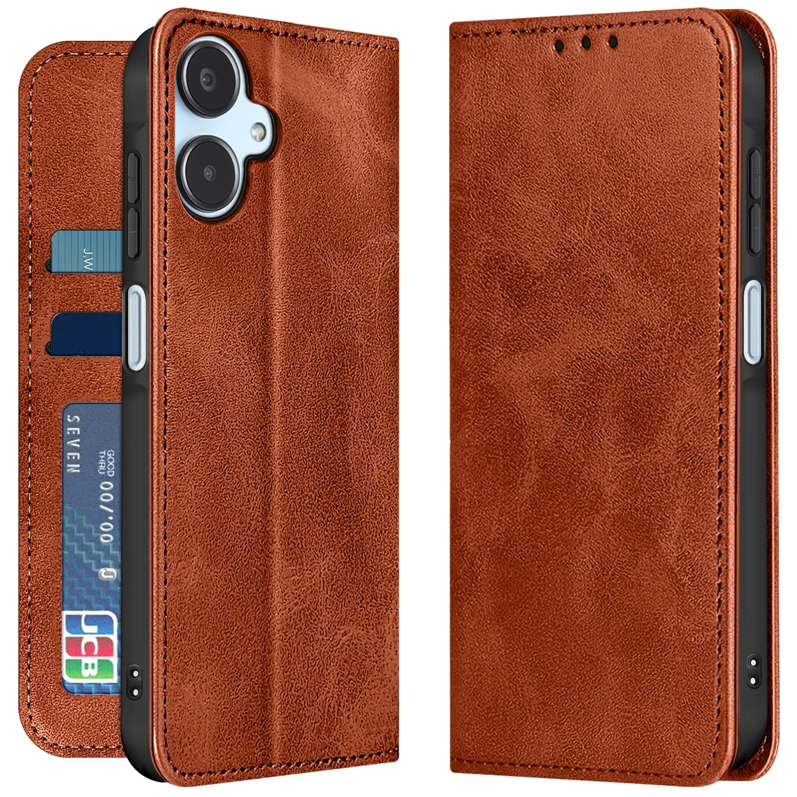 aitikya 適用 Galaxy A25 5G ケース 手帳型 ギャラクシー A25 手帳型ケース SCG33 SC-53F カバー ギャラクシーa25 5g 耐衝撃ケース カード収納 財布型 カードケース 耐衝撃 スマホケース PUレザー 全面保護 スタンド機能 ストラップホール付き マグネット式 携帯カバー (レトロ ブラウン)