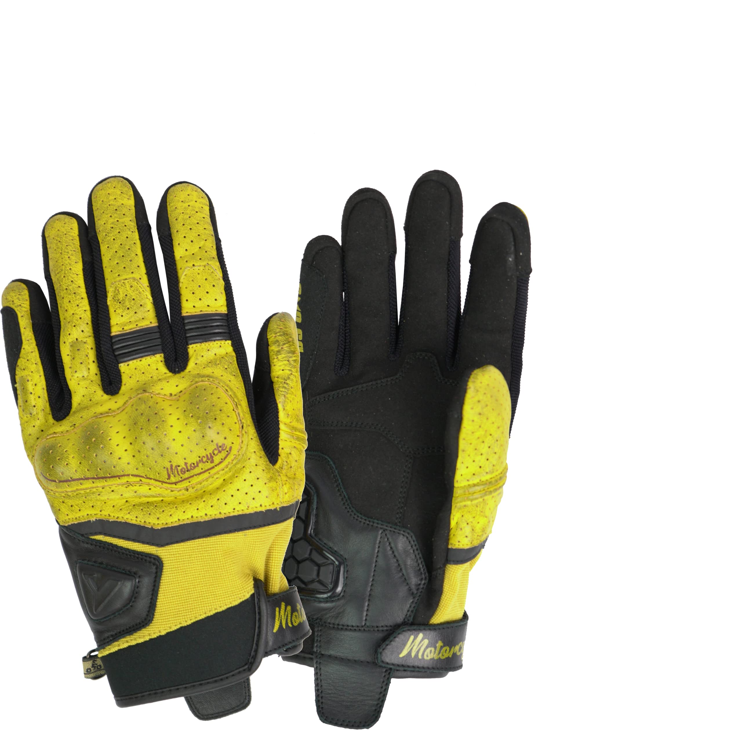 BY CITY | Guantes de Verano para Moto Tokio Man | Guantes de Piel Perforada | Protecciones Rígidas en Nudillos | Zonas Acolchadas | Refuerzo Antiabrasión en la Palma | Transpirables