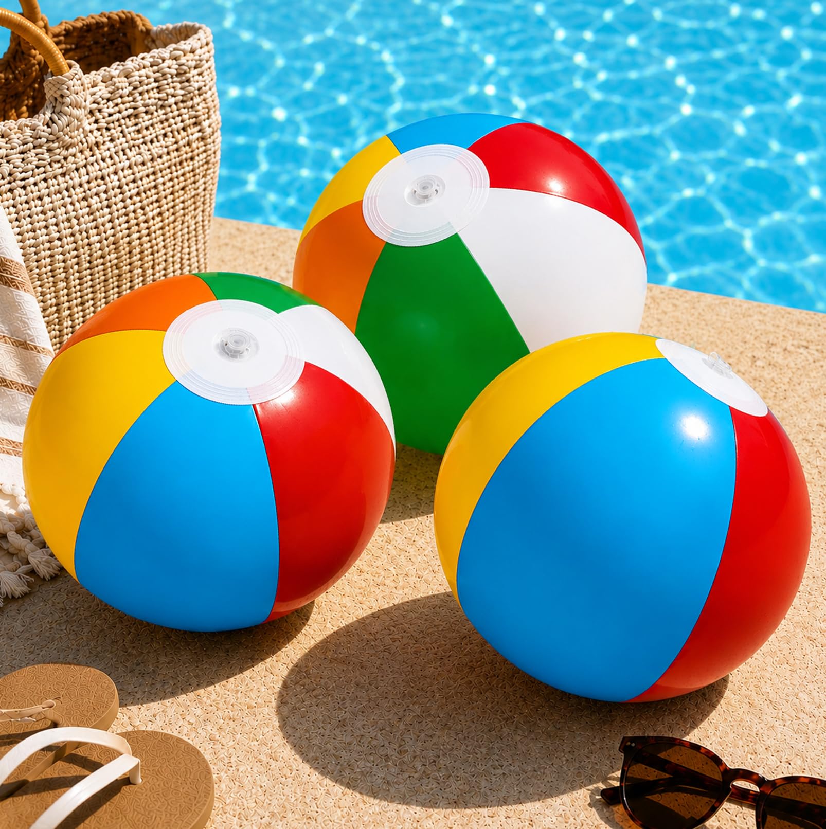 Pelotas Playa Hinchables 6 Piezas Coloridas Bolas Agua Inflables Verano Piscina Fiesta