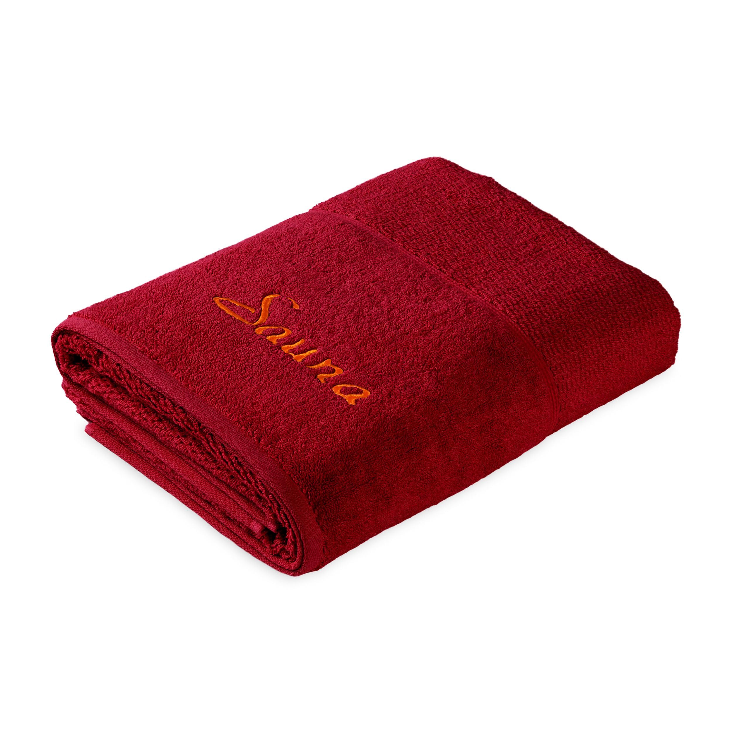Frottana Pearl 061578958075_80200 Sauna Towel Ruby Red