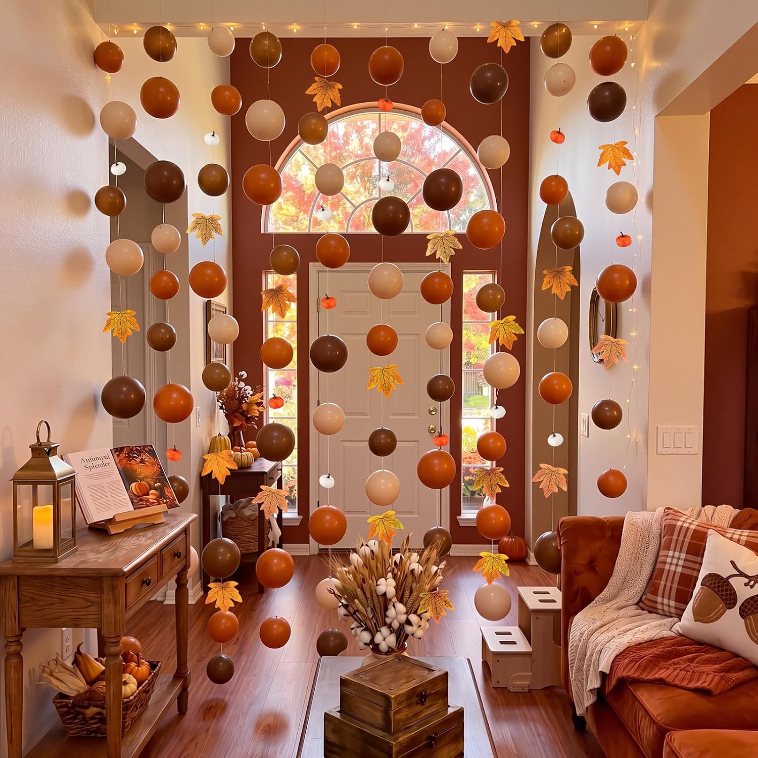 Gejoy 176 Pcs Fall Hanging Decoration Kit Autumn Pumpkin Garlands image 5