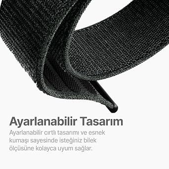 Teknoft Samsung Galaxy Watch 7/6/5/4/FE Serisi (40mm/44mm), Watch 6/4 Classic (47mm/43mm/42mm) ve Samsung Watch 5 Pro (45mm) için Yumuşak ve Konforlu Hasır 20mm Naylon Kordon