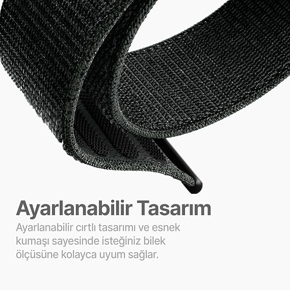 Teknoft Samsung Galaxy Watch 7/6/5/4/FE Serisi (40mm/44mm), Watch 6/4 Classic (47mm/43mm/42mm) ve Samsung Watch 5 Pro (45mm) için Yumuşak ve Konforlu Hasır 20mm Naylon Kordon