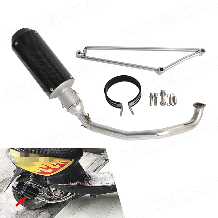 Buy NICECNC Full Complete Stainless Steel Exhaust Muffler Pipe System
