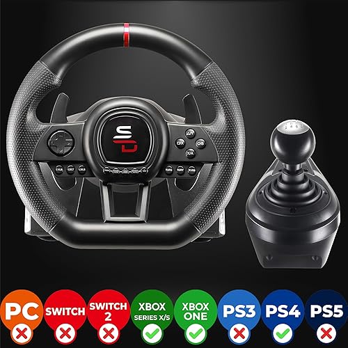 Miniatura 2 de SUBSONIC Superdrive - GS650-X steering wheel with manual shifter, 3 pedals, and paddle shifters racing wheel for Xbox Serie XS, PS4, Xbox One