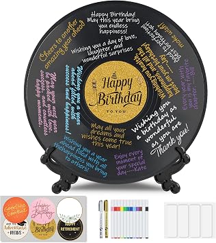1 Pcs Retro Vinyl Record Guest Book for Party, Sign-in Board
