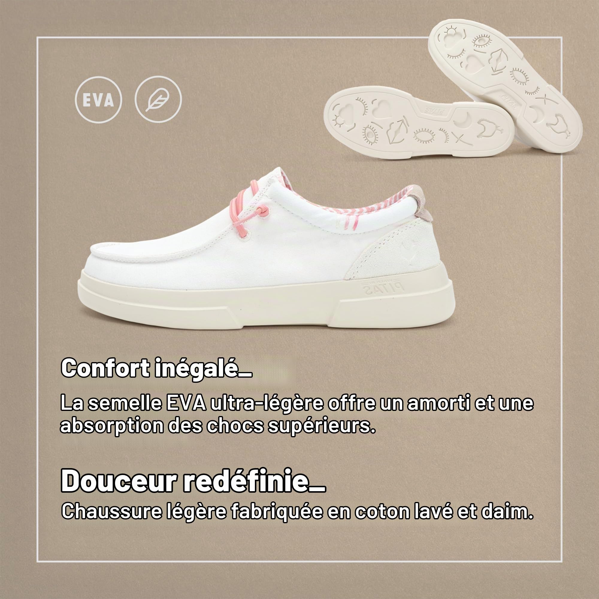 Pitas | SIRMIONE | Mocassins pour Femmes | Chaussures Bateau pour Dames | Slipon Loafers | Baskets d'été | Sneakers | Pantoufles Estivales | Chaussures de Walkinpitas