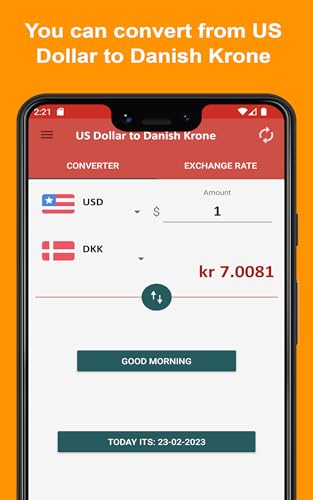 US Dollar to Danish Krone To see the Exchange rate on your Phone and Tablet