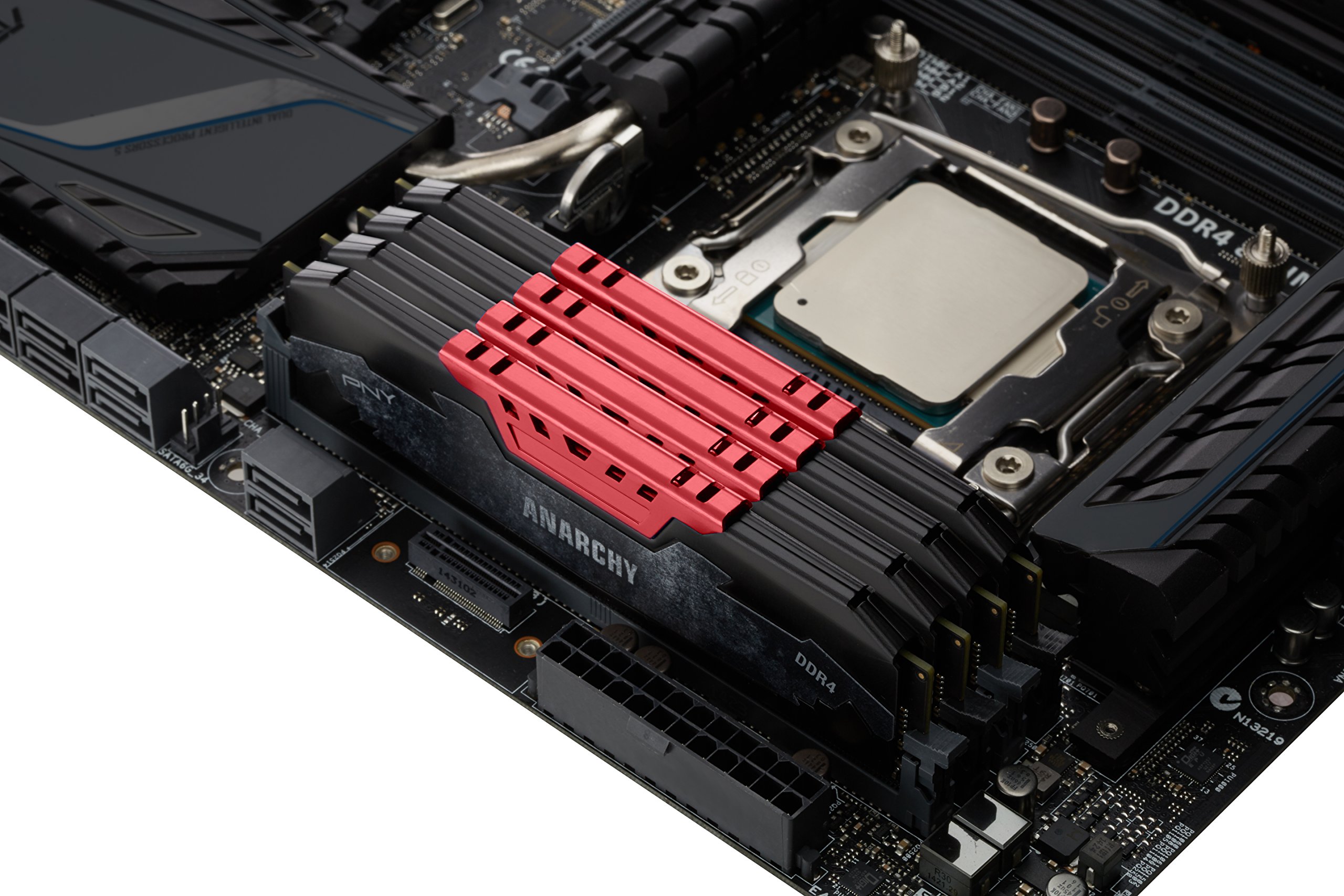 woodyPC DDR4 4GB ８枚 PNY Anarchy 4GB DDR4 2400MHz (PC4-19200) CL15 Desktop Memory (RED