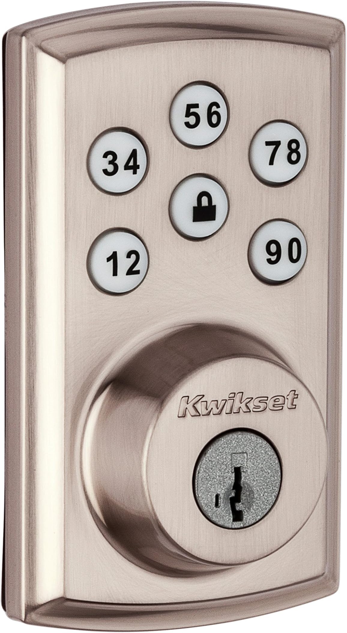 98880-004 SmartCode 888 Smart Lock Touchpad Electronic Deadbolt Door Lock with Z-Wave Plus Featuring SmartKey Security in Satin Nickel, Medium